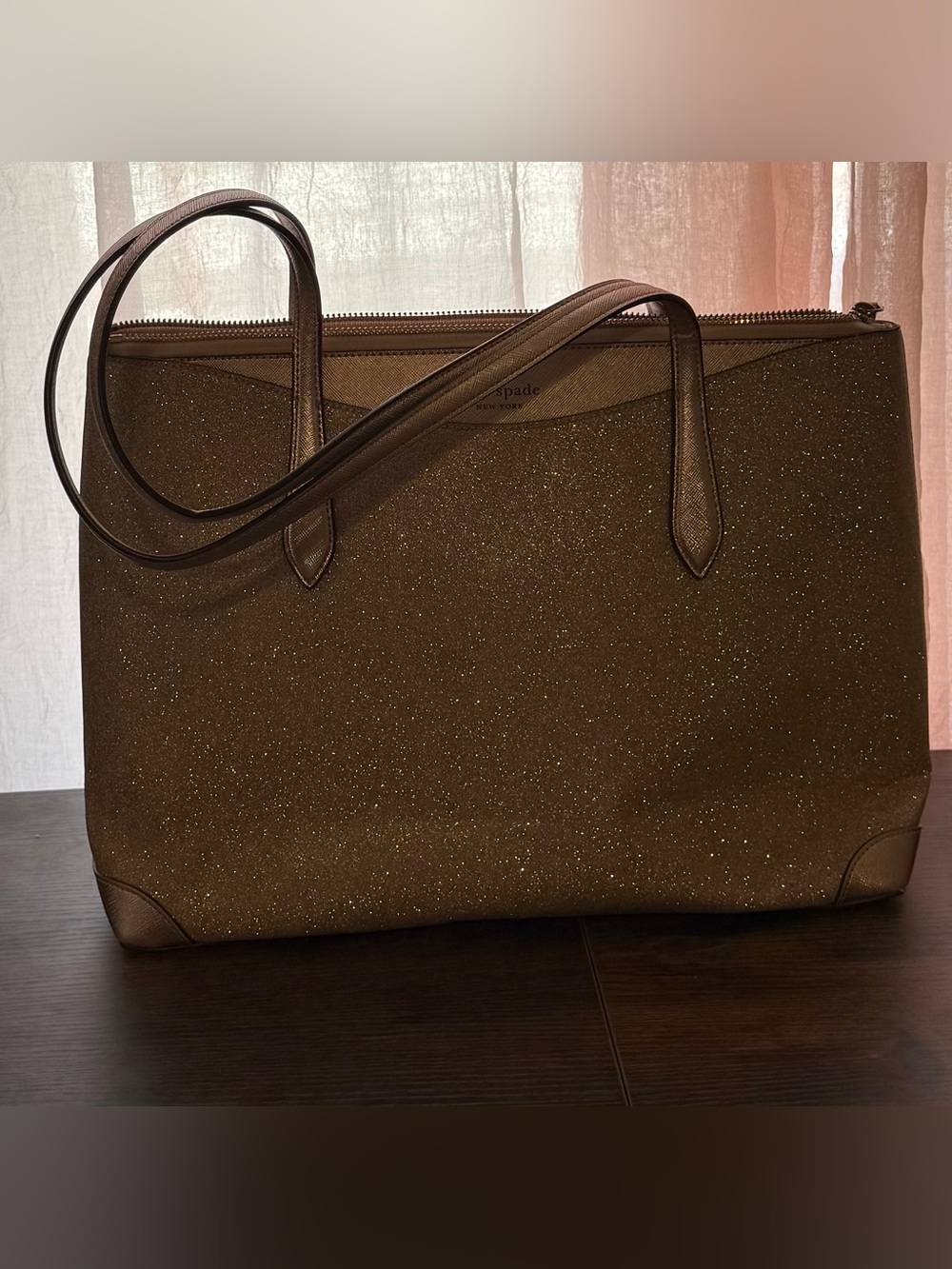 Kate Spade Shimmy Tote in Rose Gold